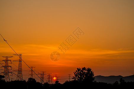 夕阳西下图片