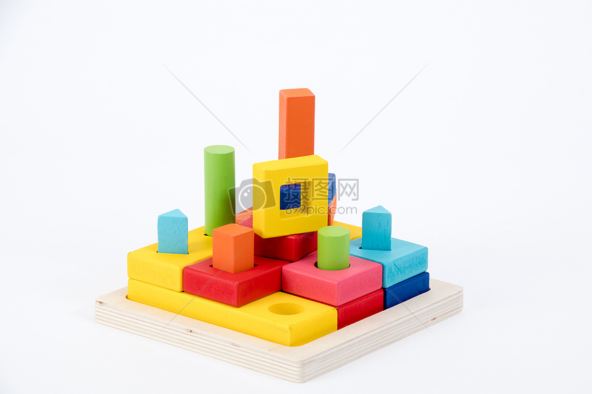 儿童玩具彩色积木图片
