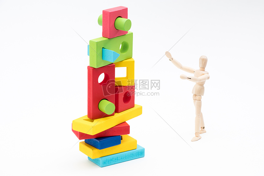 儿童积木益智游戏玩具摄影图片免费下载_教育