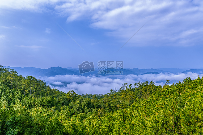 山中云海图片