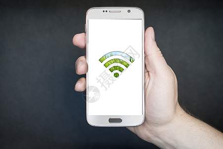 WIFI标志手机上的wifi标志设计图片