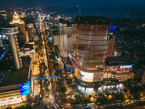 现代化城市夜景图片