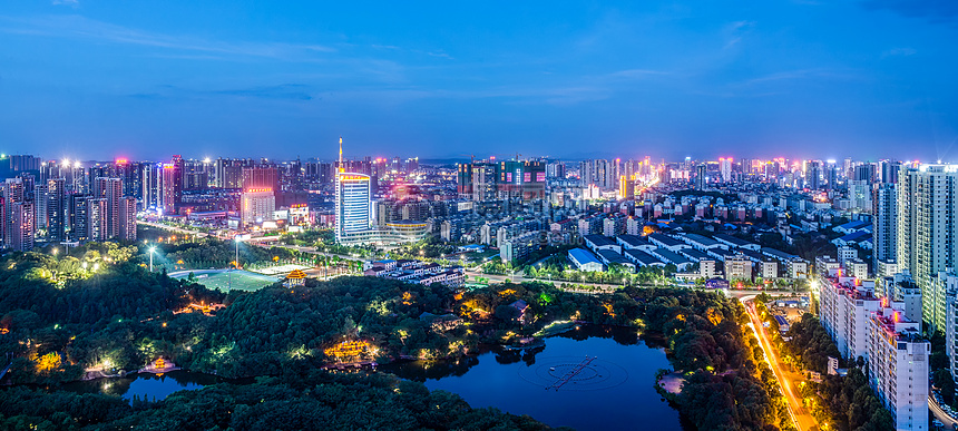 蓝调的城市图片