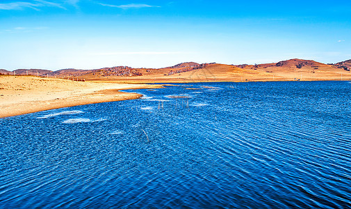 乌兰布统野鸭湖美景背景图片
