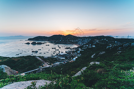 沙滩日落海岸海岛沙滩海湾背景