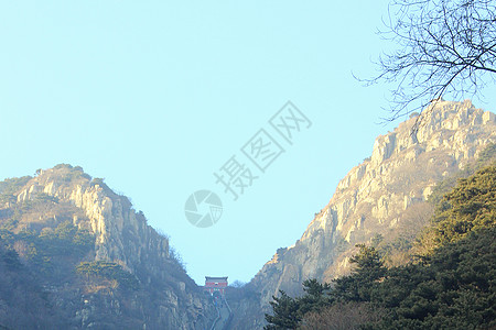 泰山景区泰山 正午背景