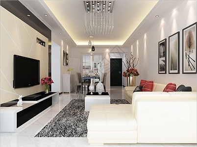 现代客厅室内装修效果图设计高清图片