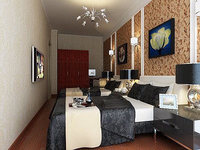 酒店装饰画样机欧式室内装修效果图设计背景