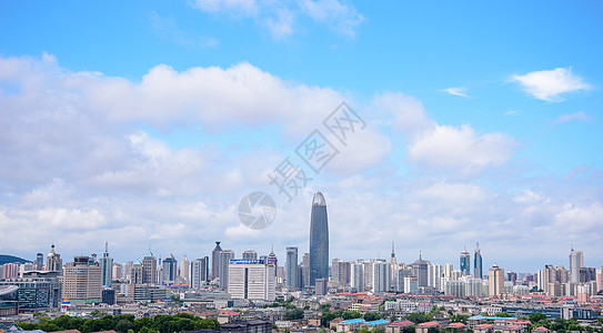 城市天际线山东大饼高清图片