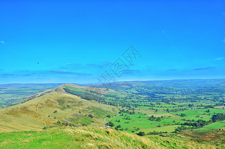 英国旅游景点英国英格兰旅游景点峰区山头俯视背景