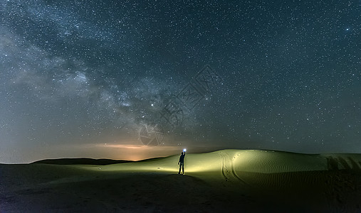 沙漠星空沙漠夜晚高清图片