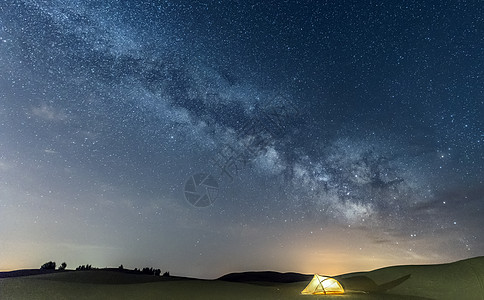 沙漠中星星沙漠露营背景