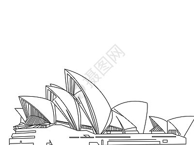 悉尼的著名歌剧院图片背景图片