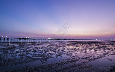 星辰大海浅滩夕阳背景