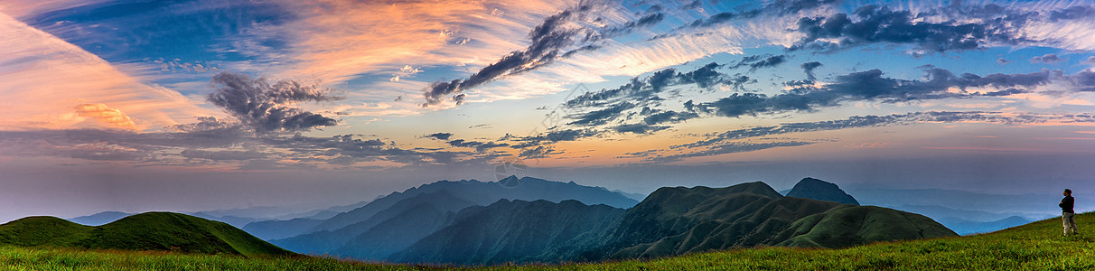 风景摄影武功山日出背景