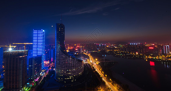 天鹅湖夜景风景天鹅湖高清图片