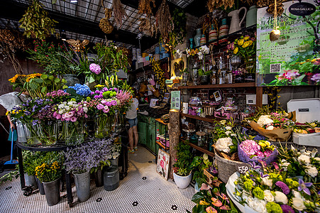 室内设计小资的花店背景