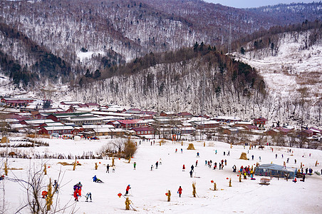 雪乡雪谷穿越东北印象背景