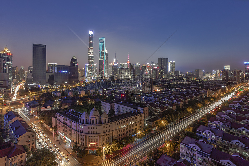 上海陆家嘴浦东夜景图片