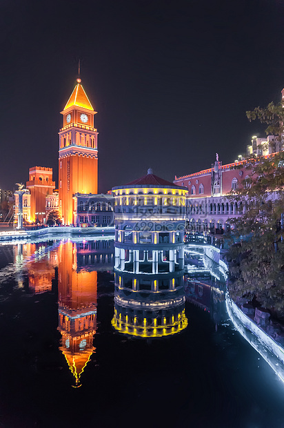 欧洲城夜景图片