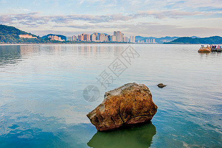 珠海渔女建筑珠海海岸-珠海渔女风景区海景背景