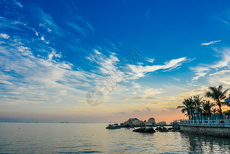 珠海旅游珠海海岸-珠海渔女风景区海景背景