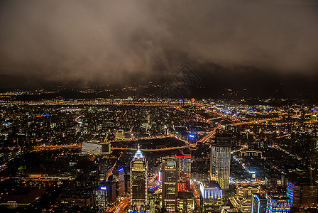 雨季街景台北夜景背景