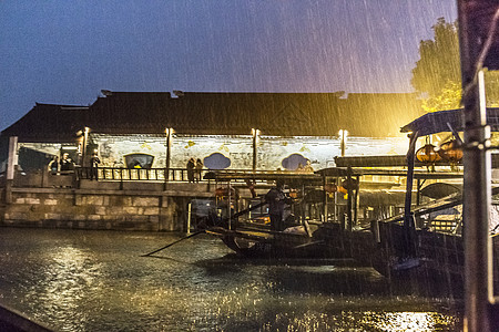 烟雨江南中国古建筑高清图片