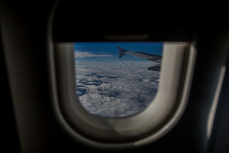 从飞机舷窗看天空高清图片