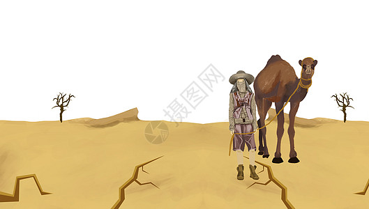 世界防沙漠化干旱日背景图片