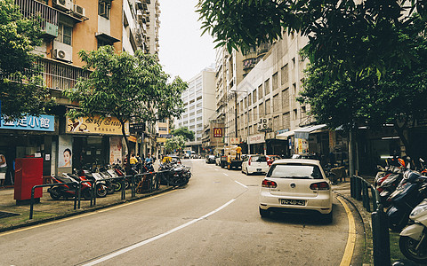 澳门南湾马路澳门街景背景