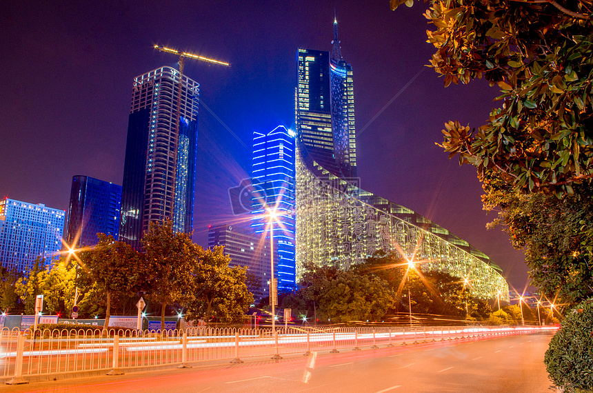 富有特色的建筑-安徽广播电视台夜景
