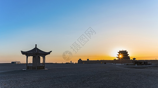 几何建筑素材雄关背景