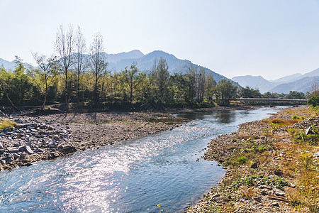 山溪水山间流水河流背景