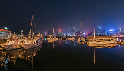 游艇码头夜景游艇高清图片