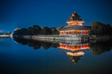 故宫角楼故宫夜景高清图片