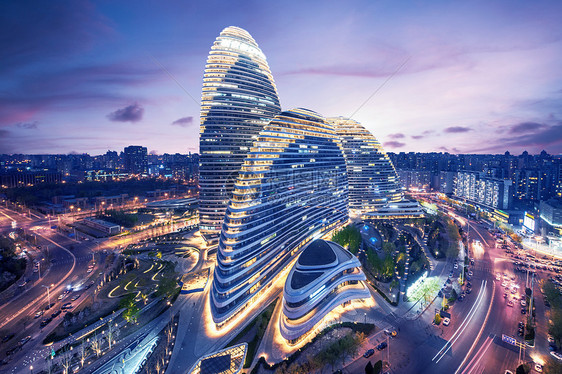 望京岛望京SOHO美景夜景