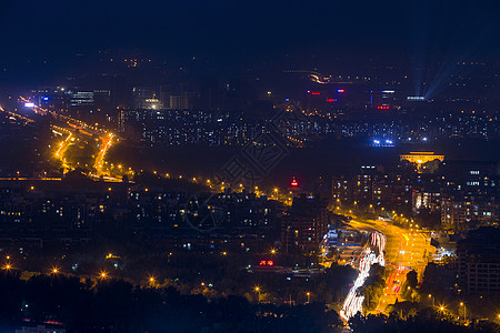 百望山的夜景京城图片