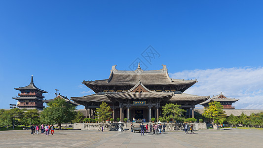 看着光明山西大同华严寺背景