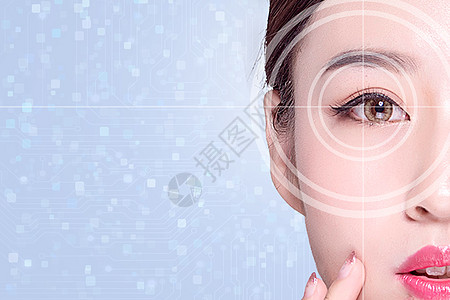 检查眼睛医疗设备科技表高清图片
