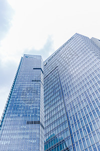 空中建筑上海浦西大气商务大楼建筑背景