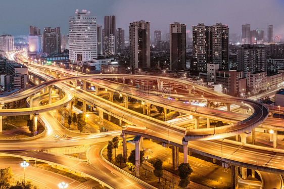 成都营门口立交桥高架桥夜景图片