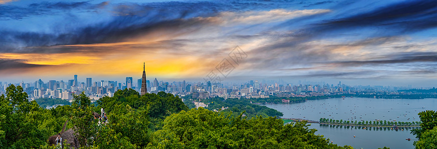 杭州断桥杭州风光背景