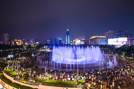 热闹都市济南泉城广场背景