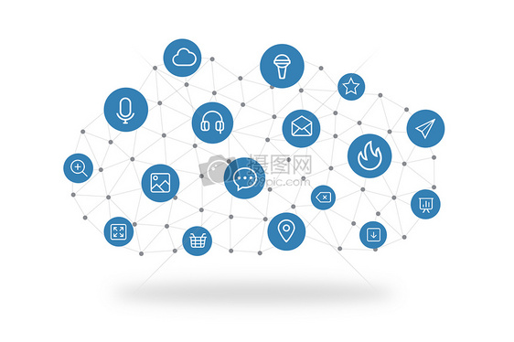 科技线条云图标图片