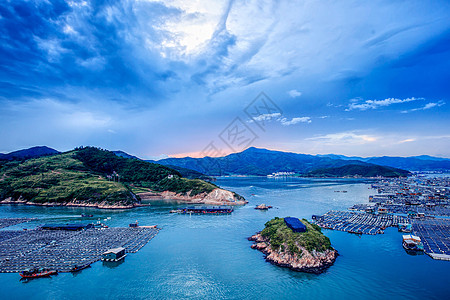 东岸渔排霞浦风光背景