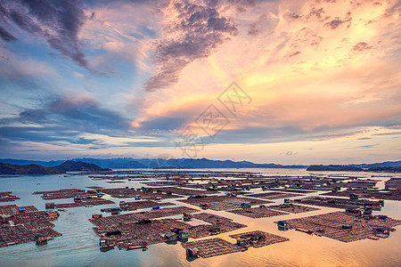 东安渔排霞浦风光背景