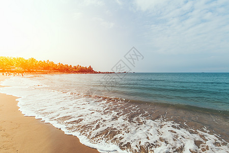 夏季海滩海南沙滩背景