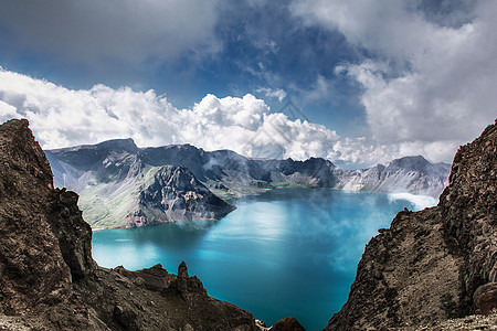 自然美景长白山天池风景背景