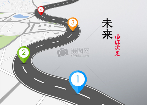 未来之路创意背景图片下载-正版图片500457069